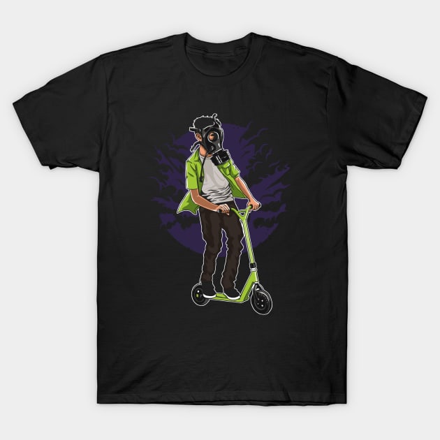 Gasmask Rider T-Shirt by MisfitInVisual